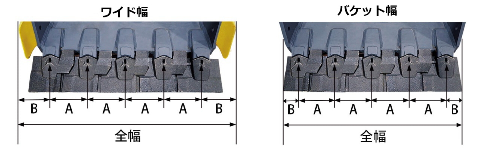 ツース盤　ワイド幅　バケット幅